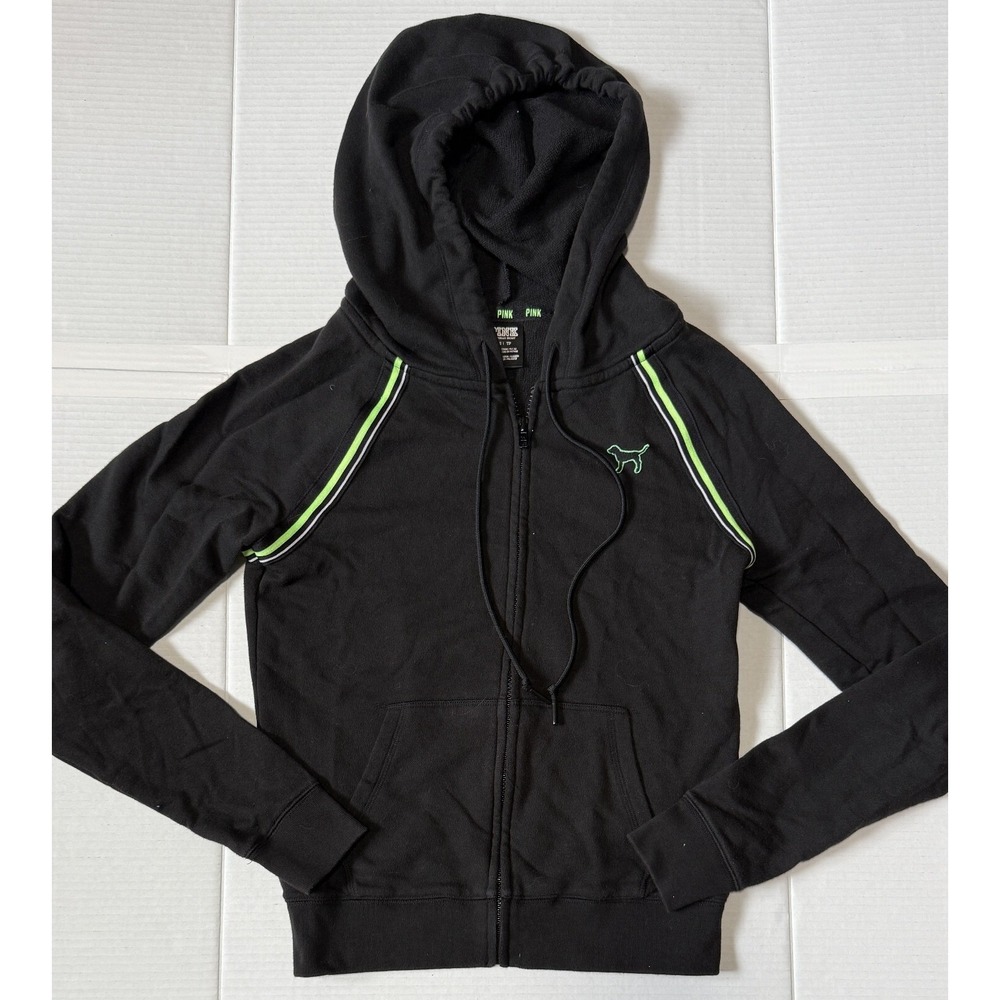 PINK Victorias Secret - Women's Full Zip Athletic Hoodie Sweatshirt‎ - X-Small